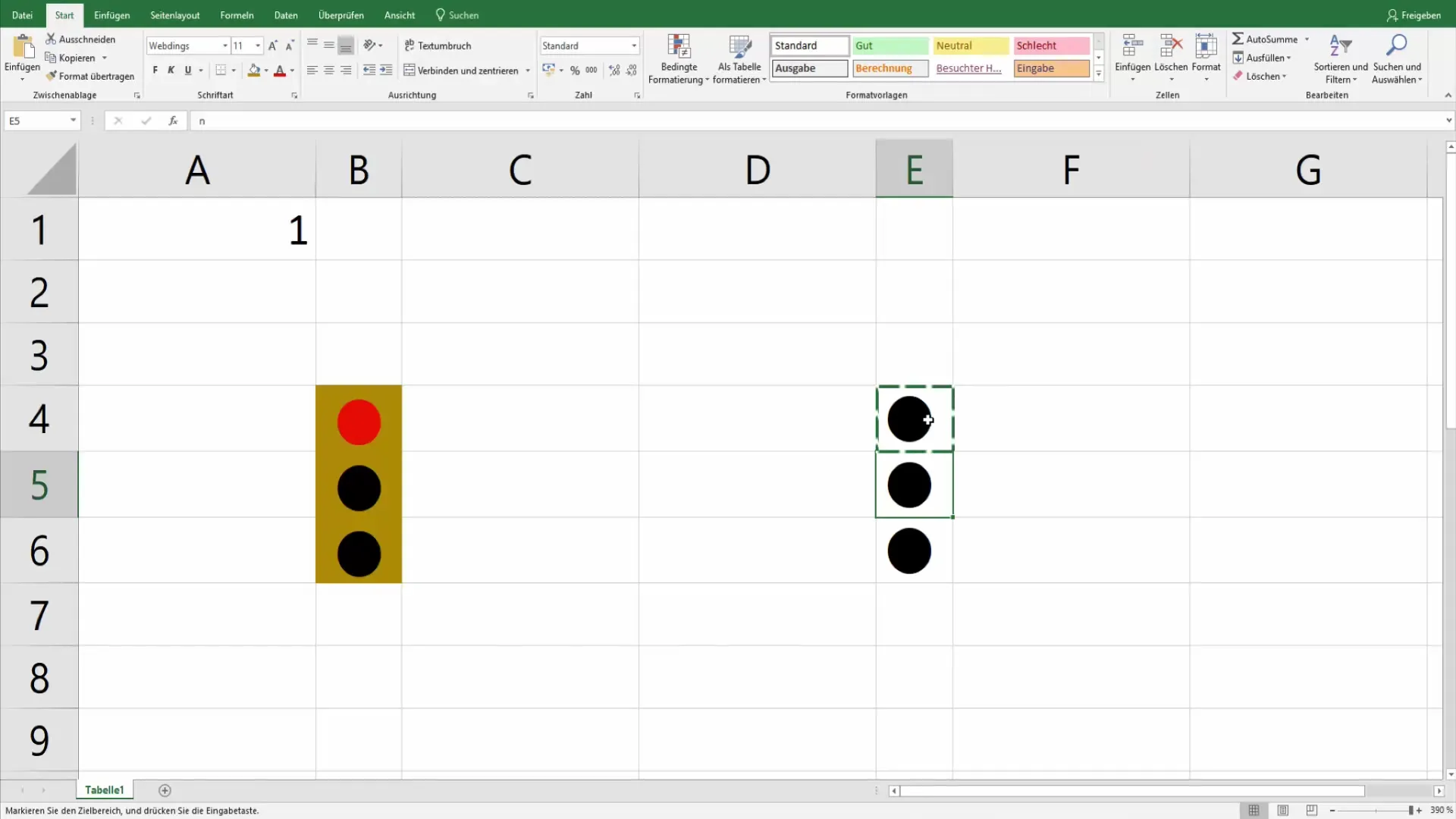 Nustatykite "Excel" šviesoforo funkciją, kad optimaliai pateiktumėte duomenis