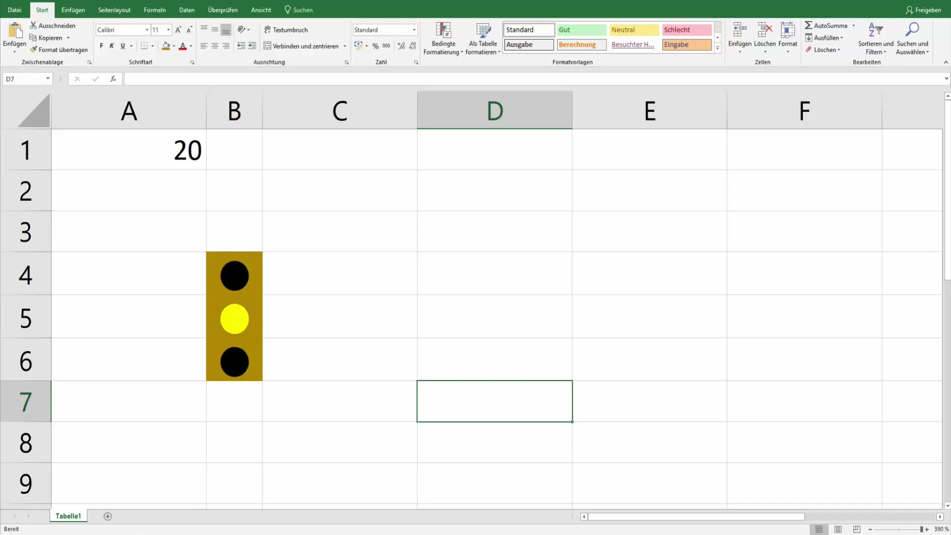 Nustatykite "Excel" šviesoforo funkciją, kad optimaliai pateiktumėte duomenis