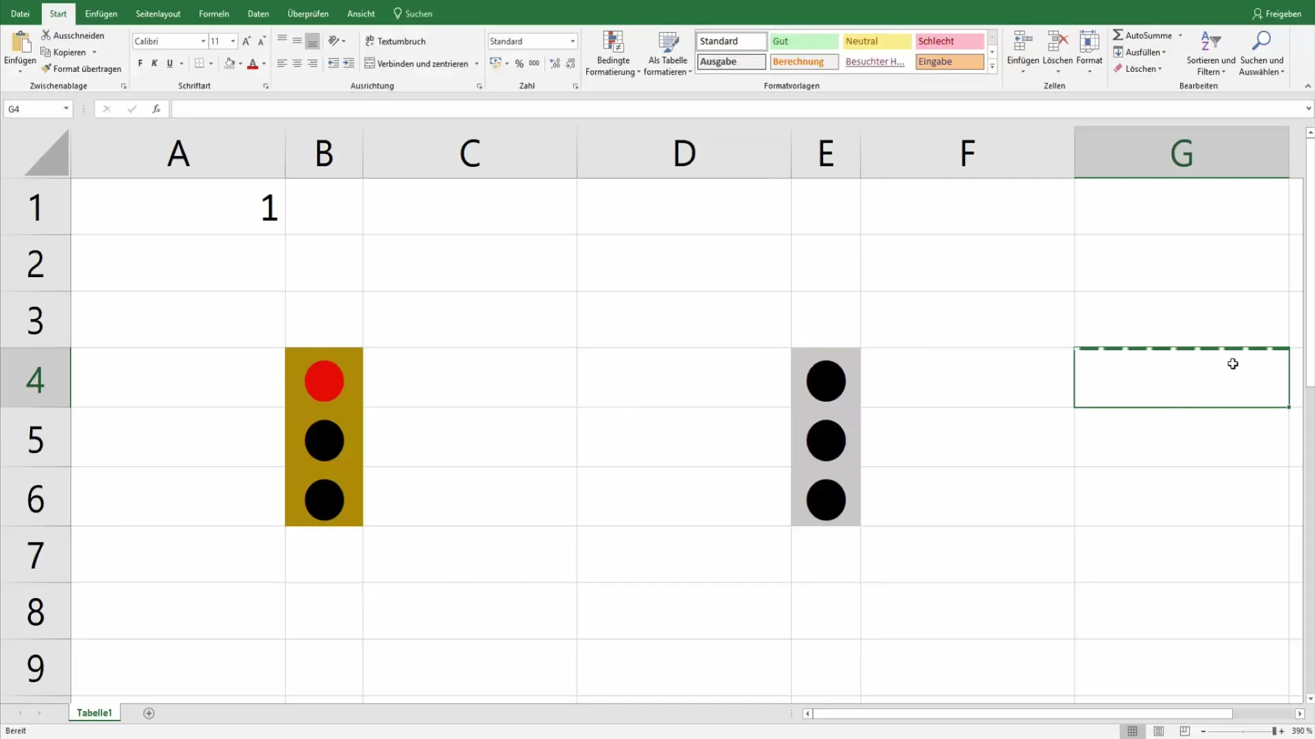 Nustatykite "Excel" šviesoforo funkciją, kad optimaliai pateiktumėte duomenis