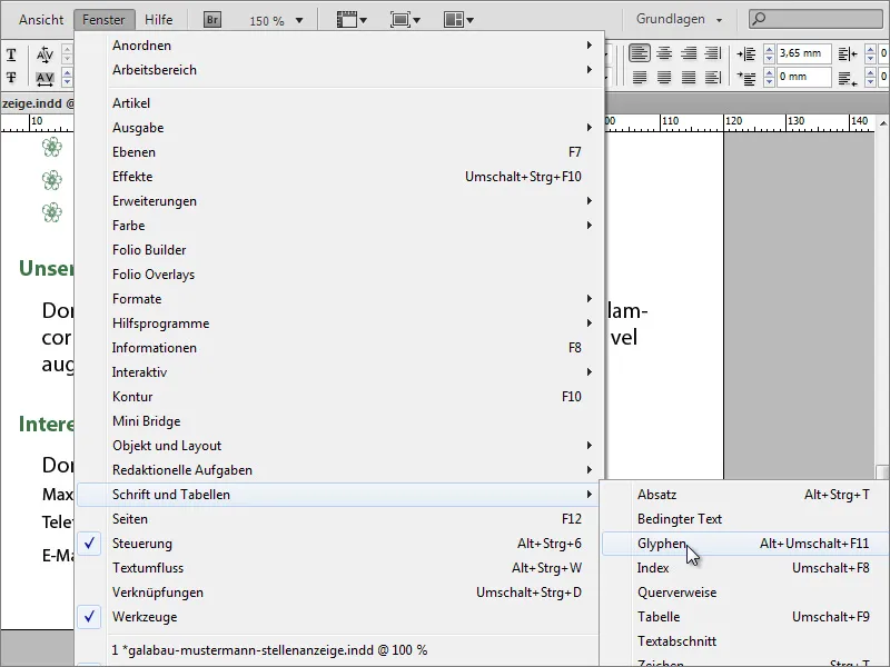 Oblikovanje delovnega oglasa v programu Adobe InDesign