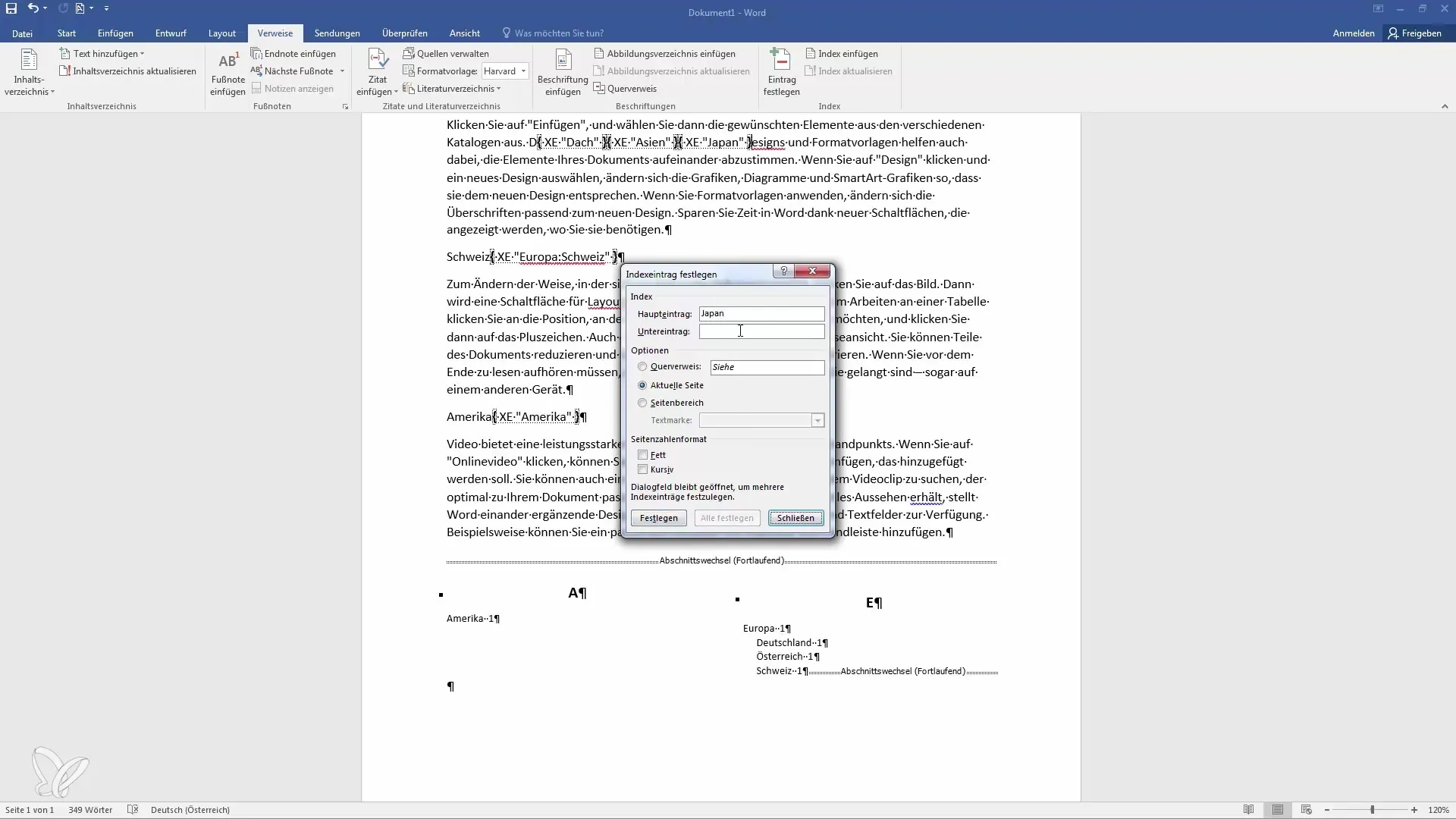 Създаване на индекс в Word - стъпка по стъпка към перфектен указател