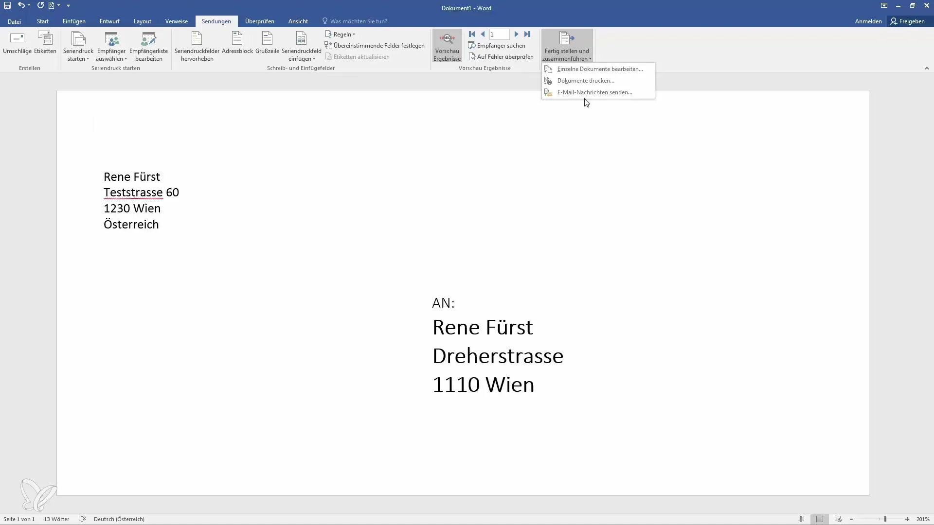 Imprimir envelopes de forma rápida e fácil com o Word