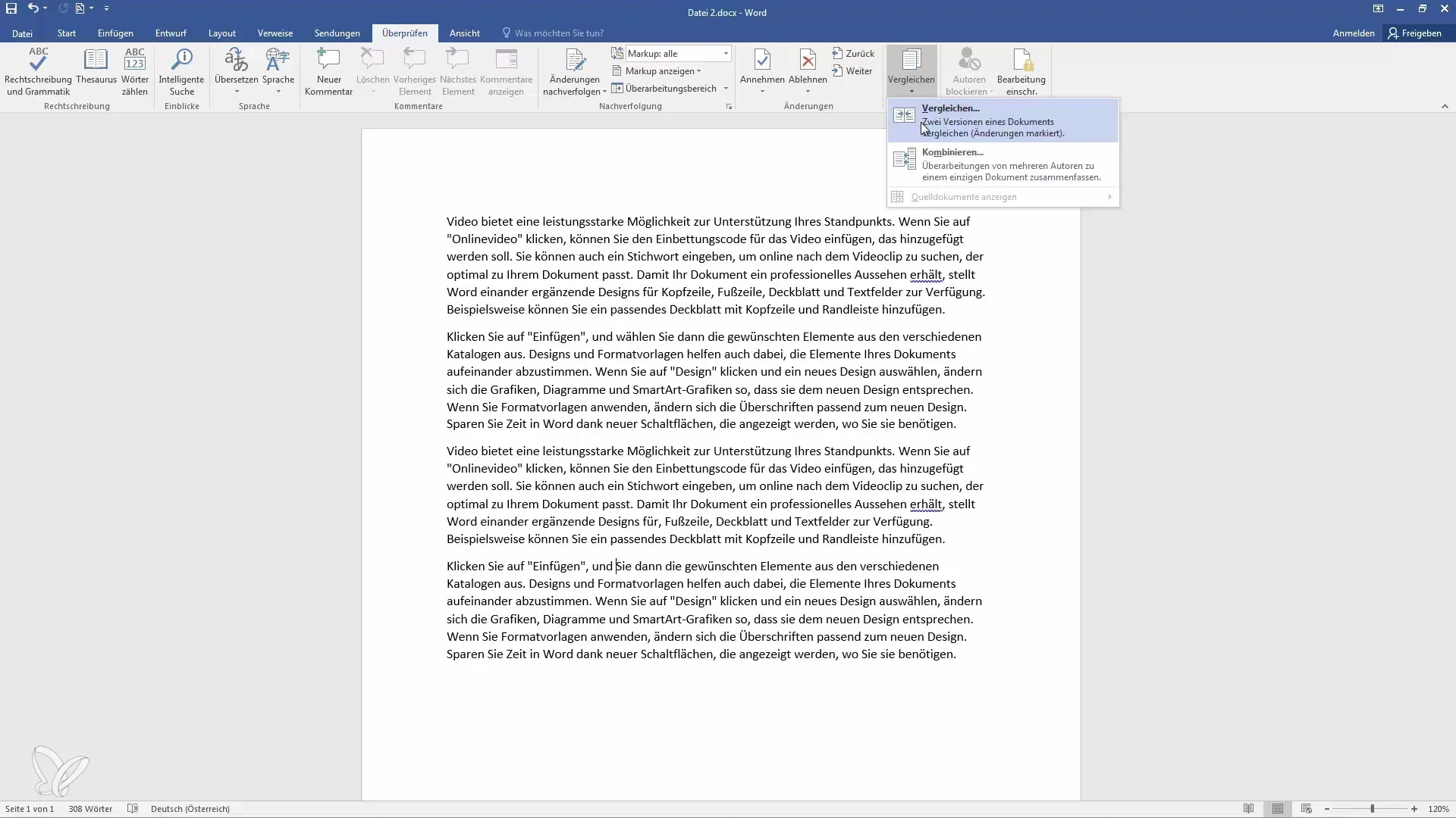 Comparar documentos en Word - Instrucciones paso a paso