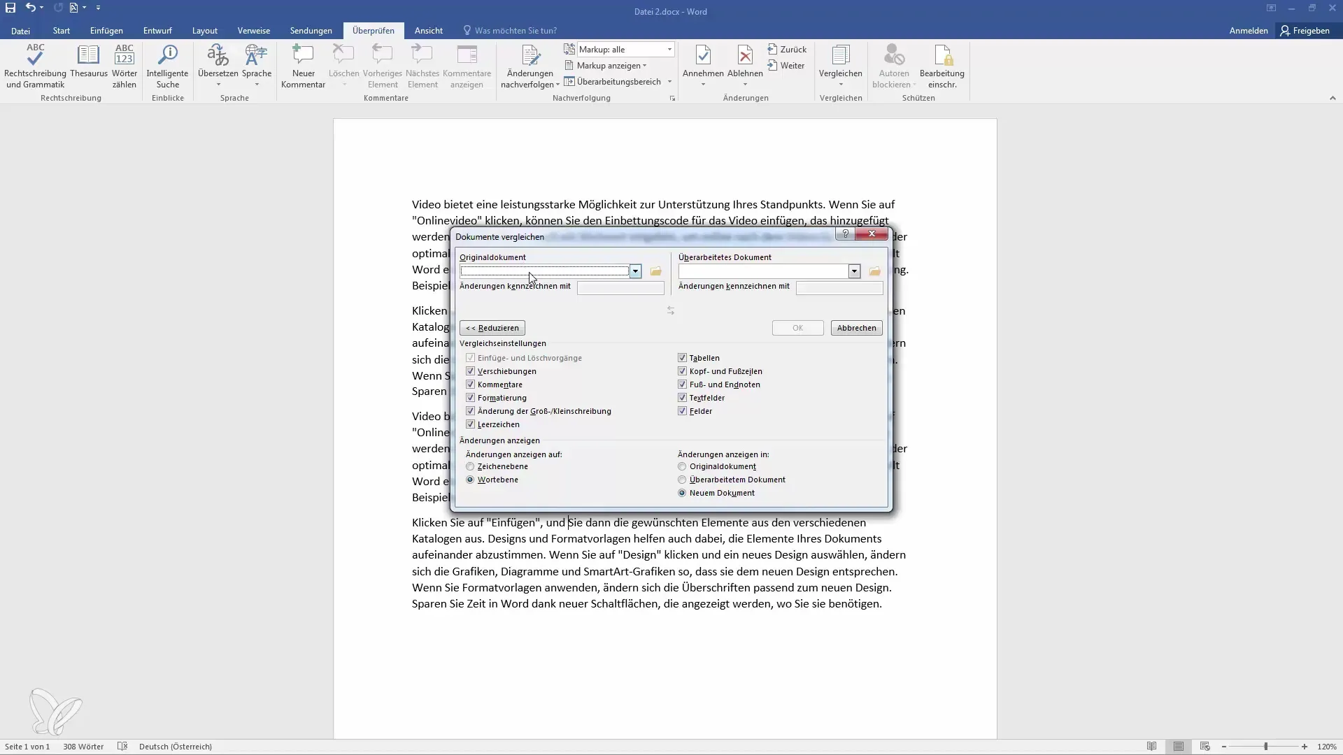 Comparar documentos en Word - Instrucciones paso a paso