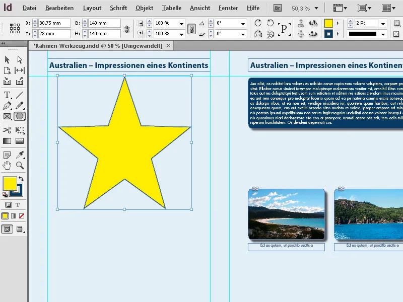 Die Grafik-Rahmenwerkzeuge in InDesign