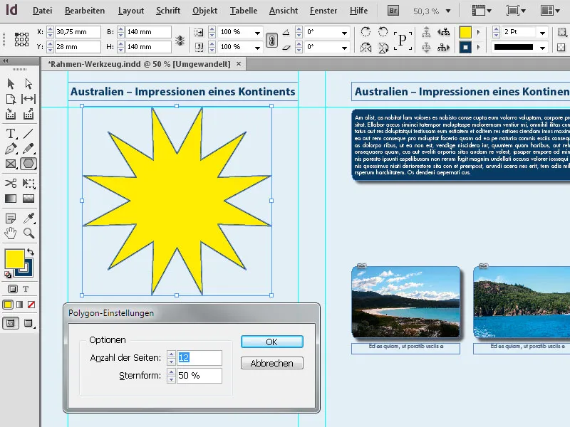 Die Grafik-Rahmenwerkzeuge in InDesign