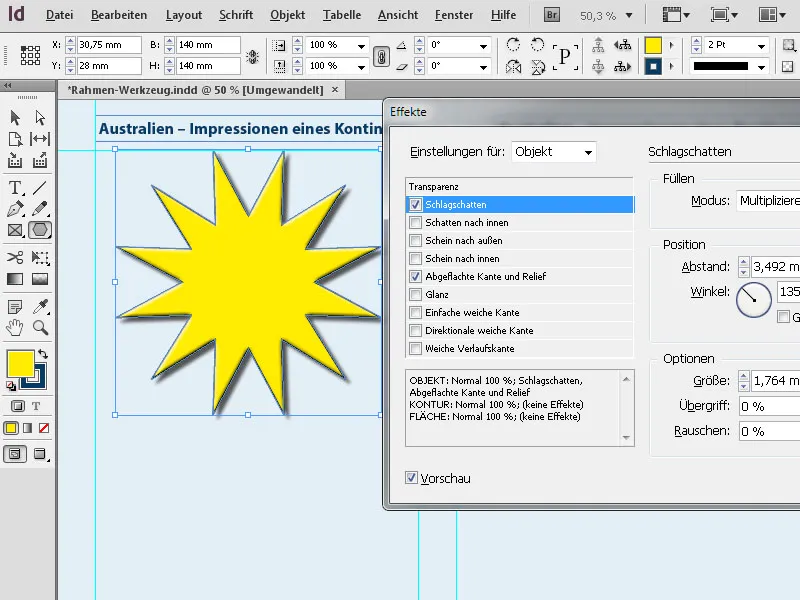 De grafische kadergereedschappen in InDesign