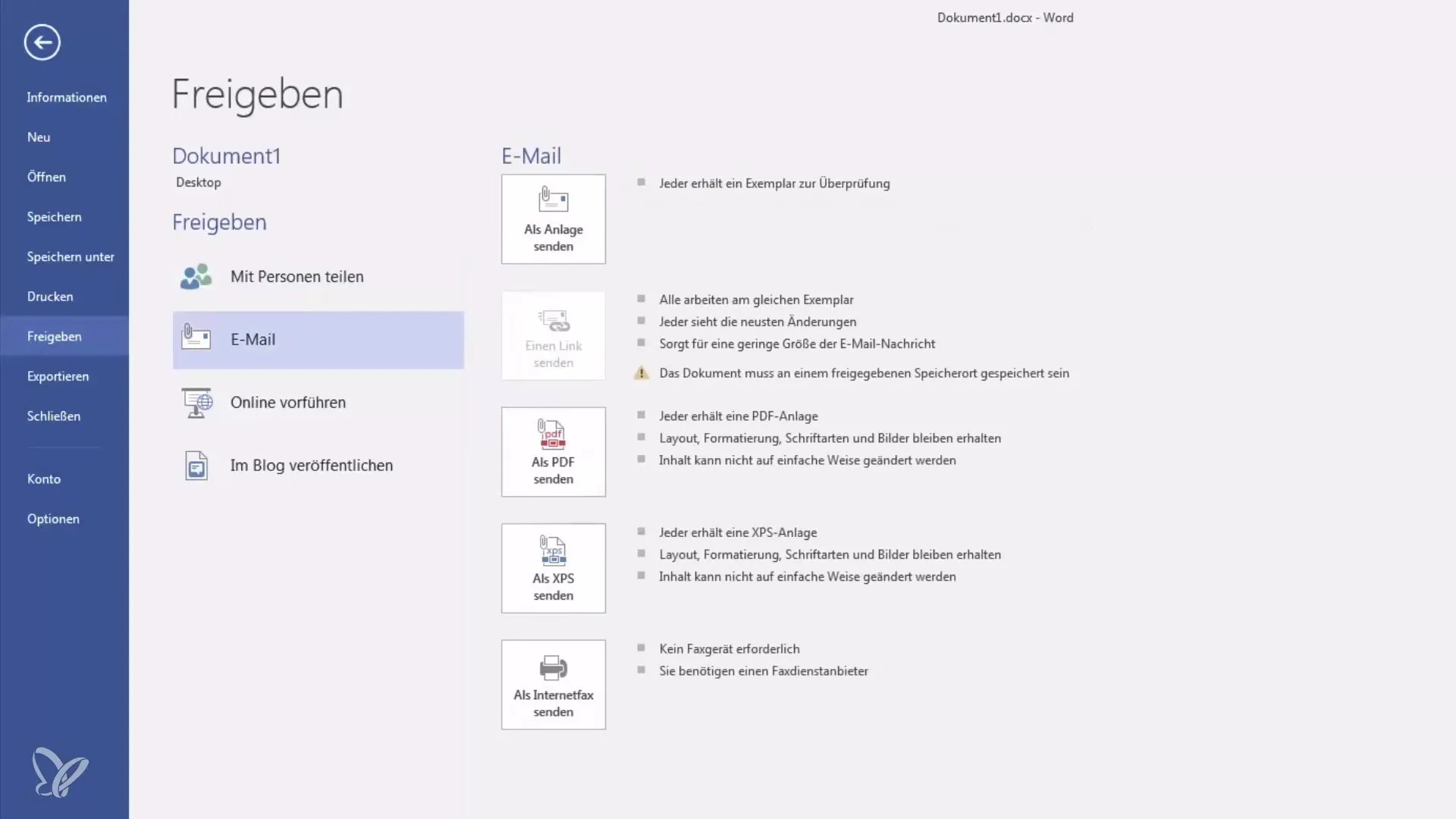 Share documents in Word - Here's how it works