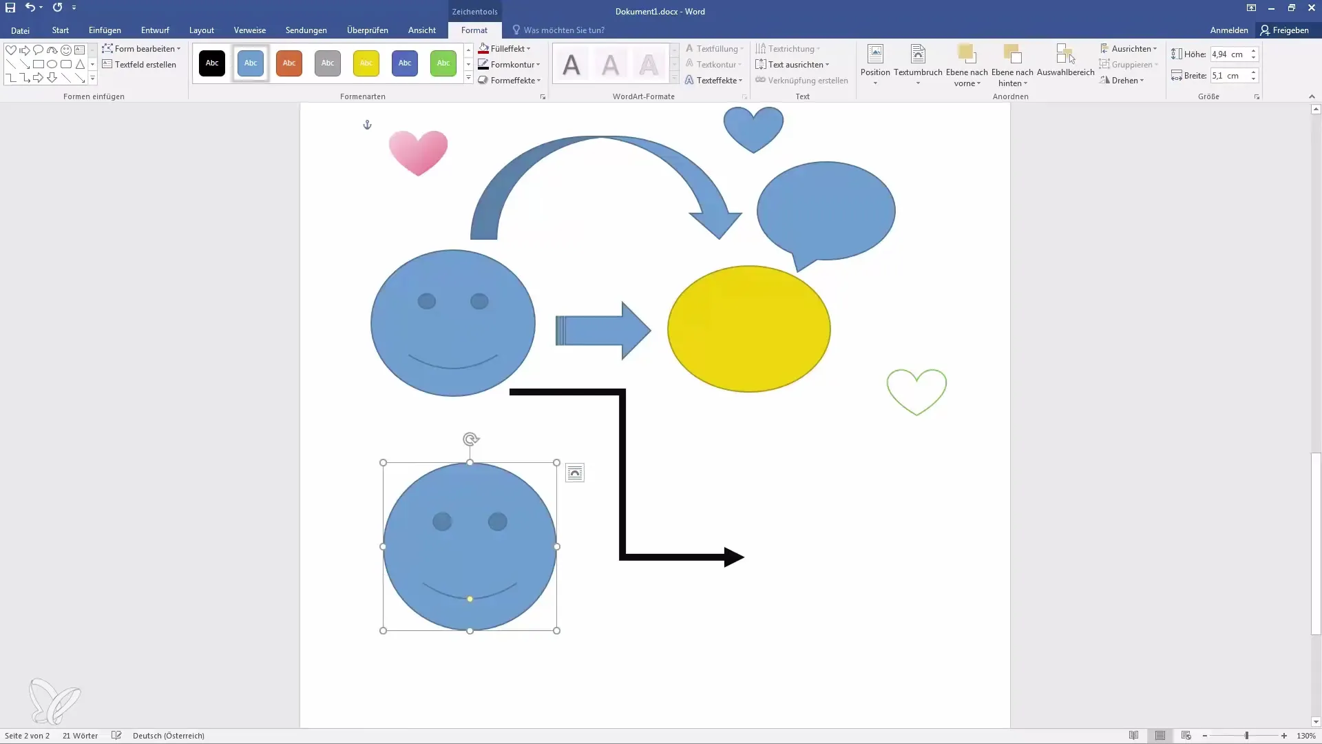 Memanfaatkan bentuk di Word dengan efisien