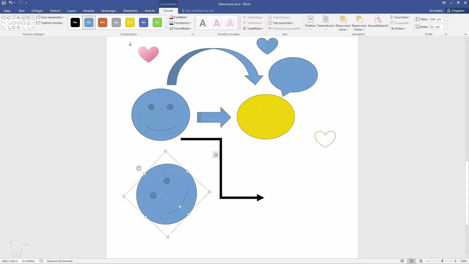 Memanfaatkan bentuk di Word dengan efisien