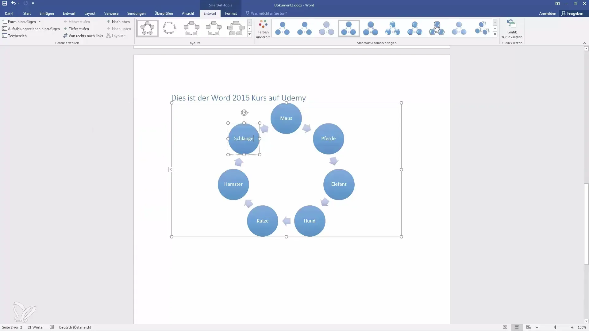 SmartArt di Word - Mendesain grafik untuk informasi