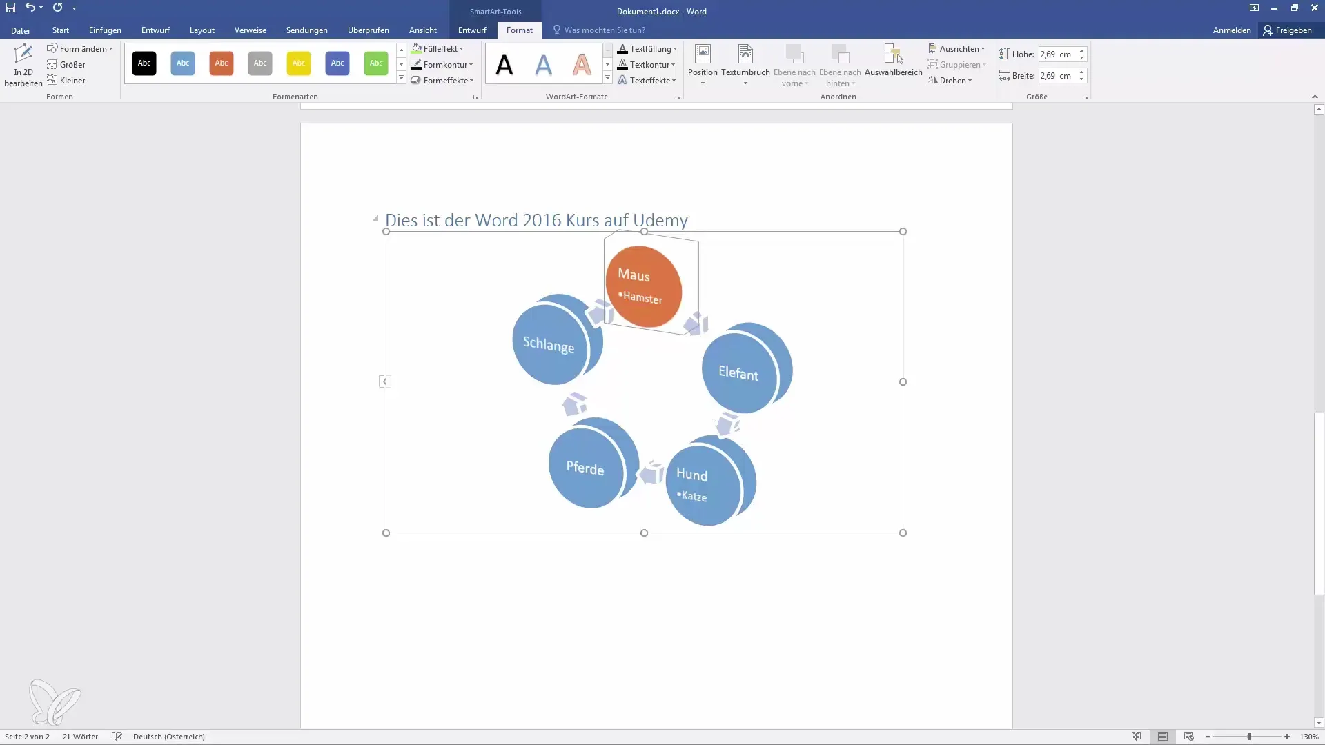 SmartArt di Word - Mendesain grafik untuk informasi