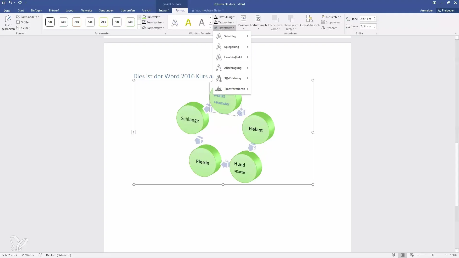 SmartArt dalam Word - Mendesain grafik untuk informasi