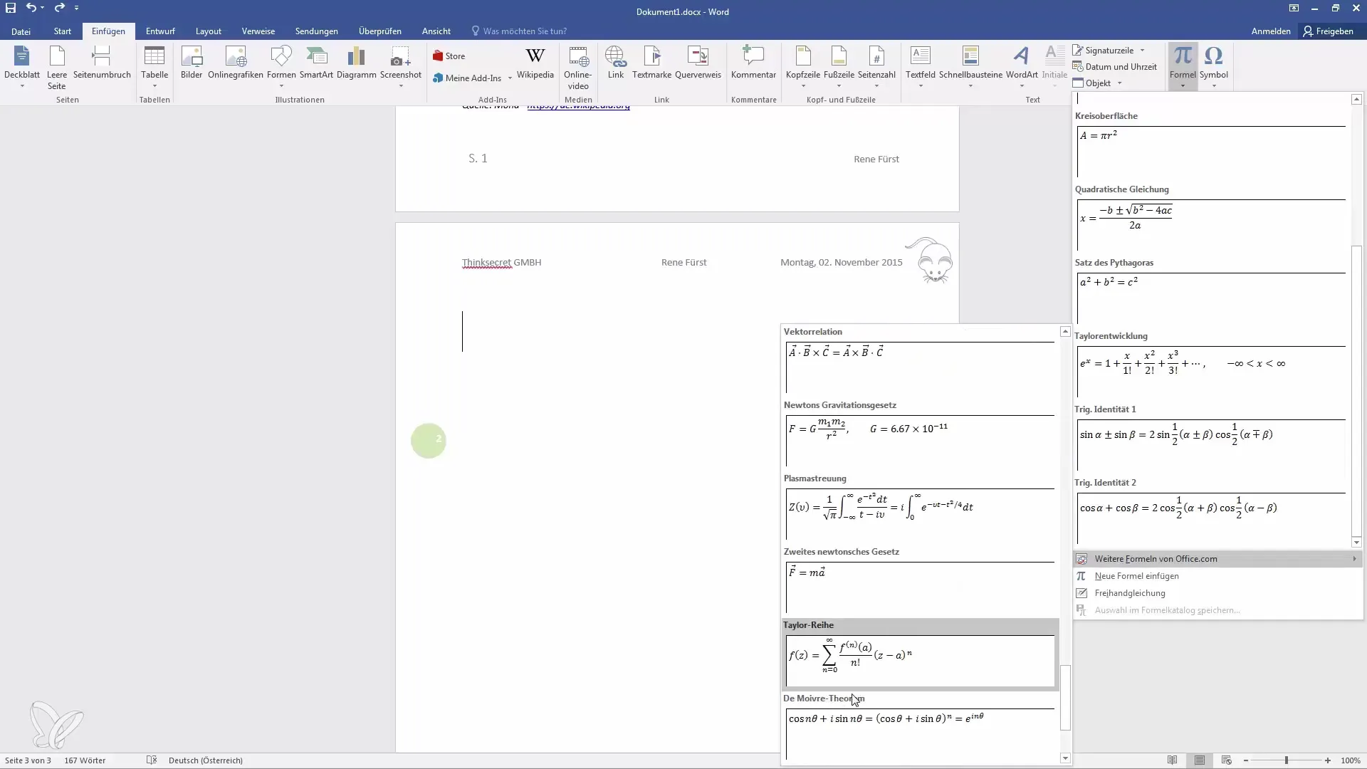 Memasukkan rumus dan simbol matematika secara efektif di Word