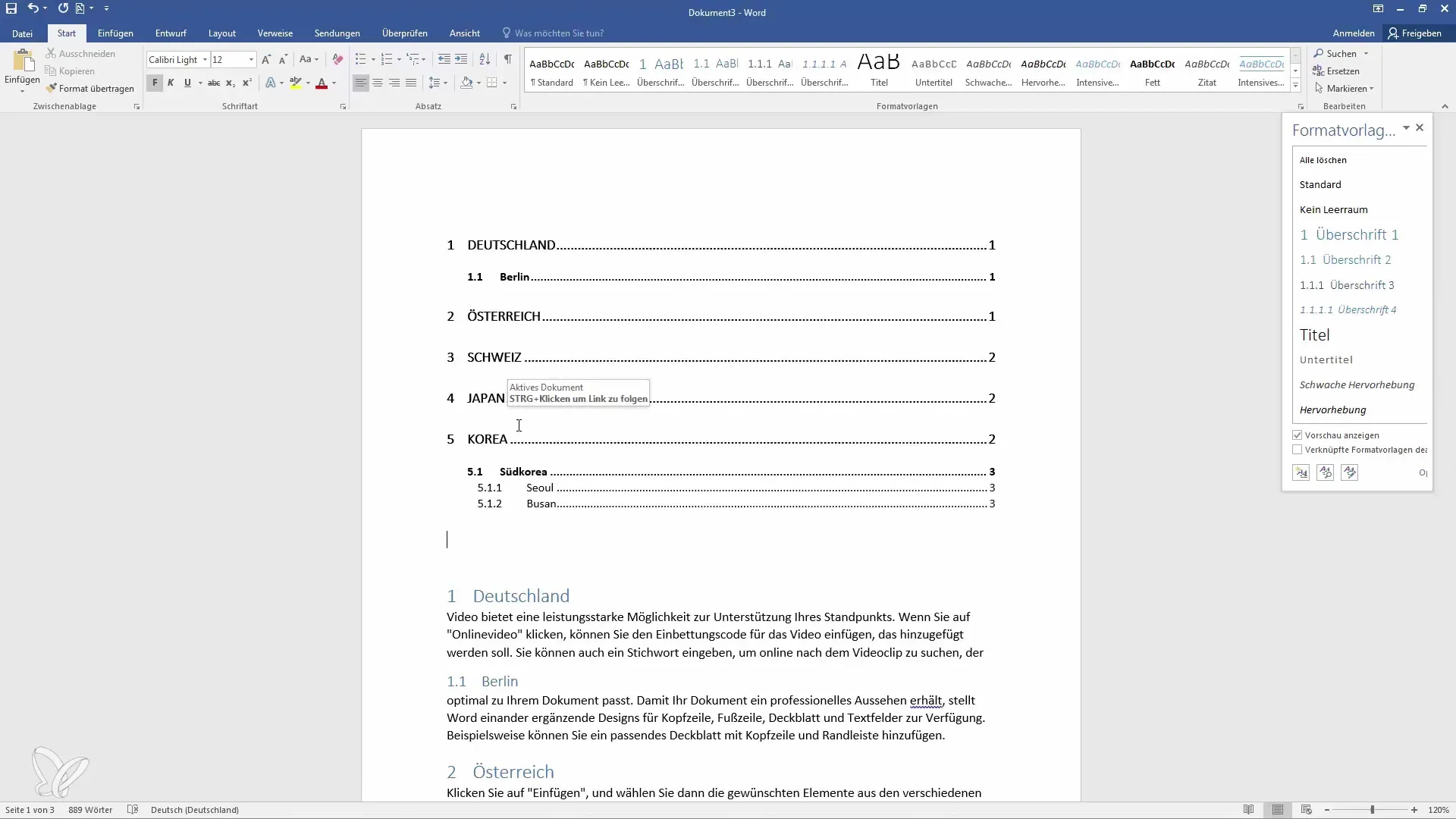 Automatische inhoudsopgave maken en aanpassen in Word