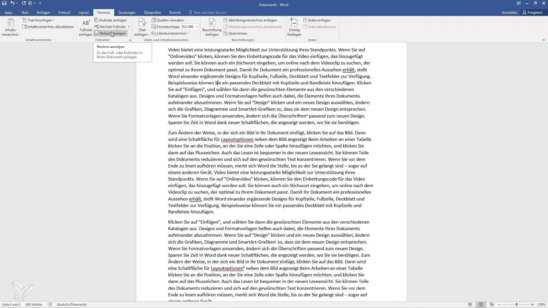 Efficiënte voet- en eindnoten gebruiken in Word