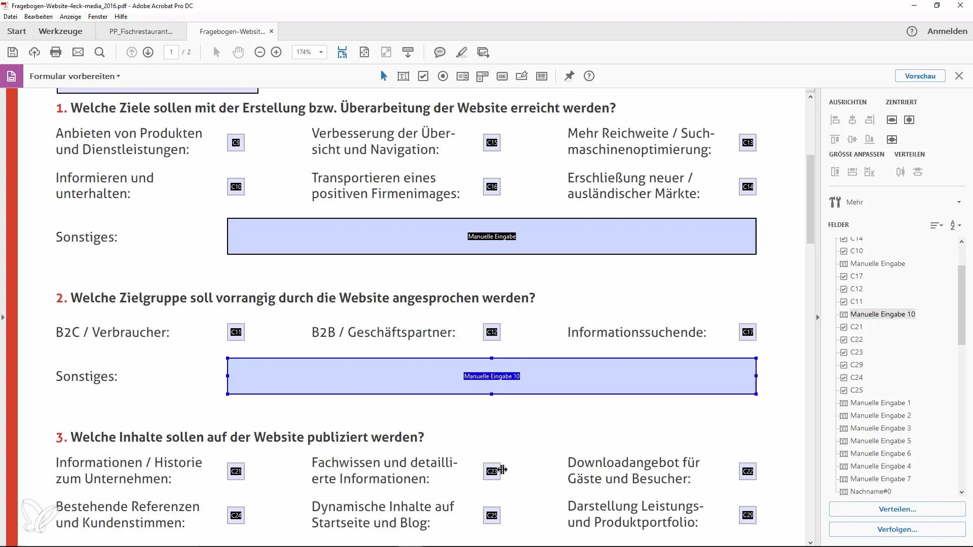 Samaa lomaketta kenttiä Adobe Acrobatissa tehokkaasti monistaa