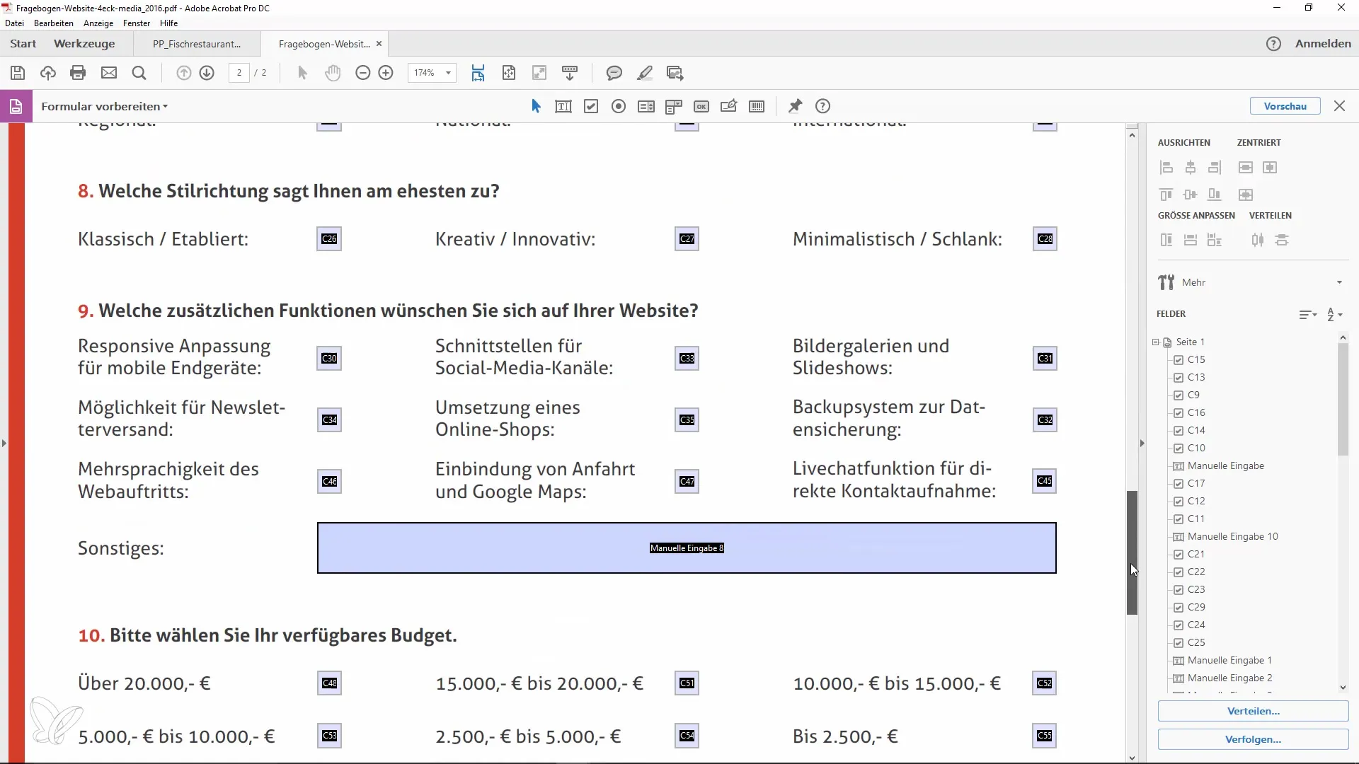 Дублиране на същите полета във формуляра в Adobe Acrobat ефективно