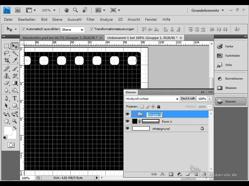 Creare strisce di film con riflesso e rapido scambio