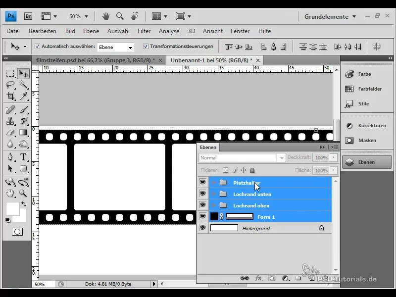 Creare strisce di film con riflessi e scambi rapidi