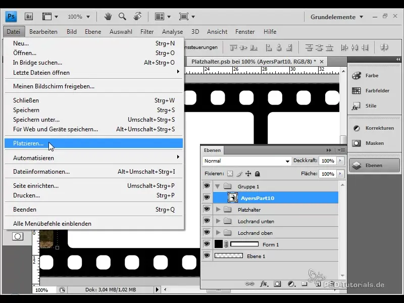 Create film strips with reflection and fast interchange Create filmstrips with reflection and fast exchange