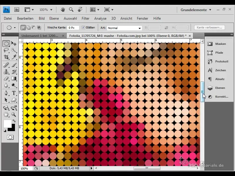 Faszinierender Kreismosaik-Effekt für kreative Designs