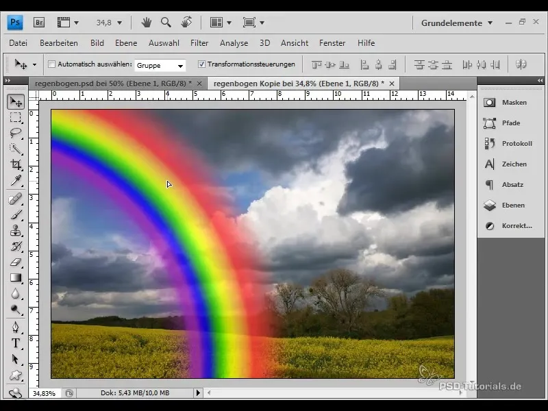 Creare e inserire un arcobaleno realistico nell'immagine