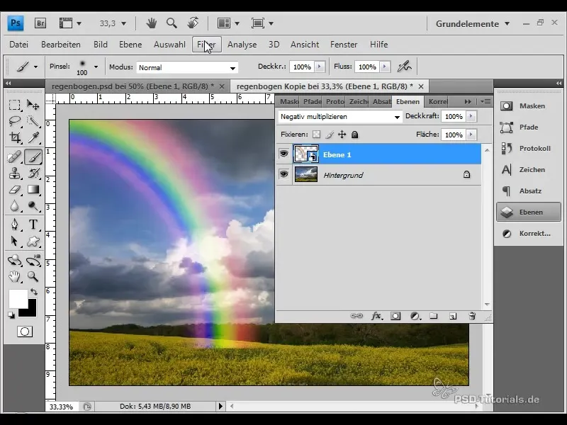 Creare e inserire un arcobaleno realistico nell'immagine