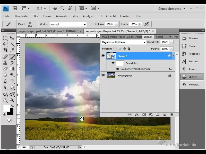 Creare e inserire un arcobaleno realistico nell'immagine