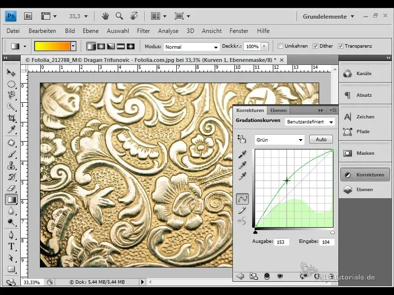 Convertire l'effetto argento in oro su Photoshop