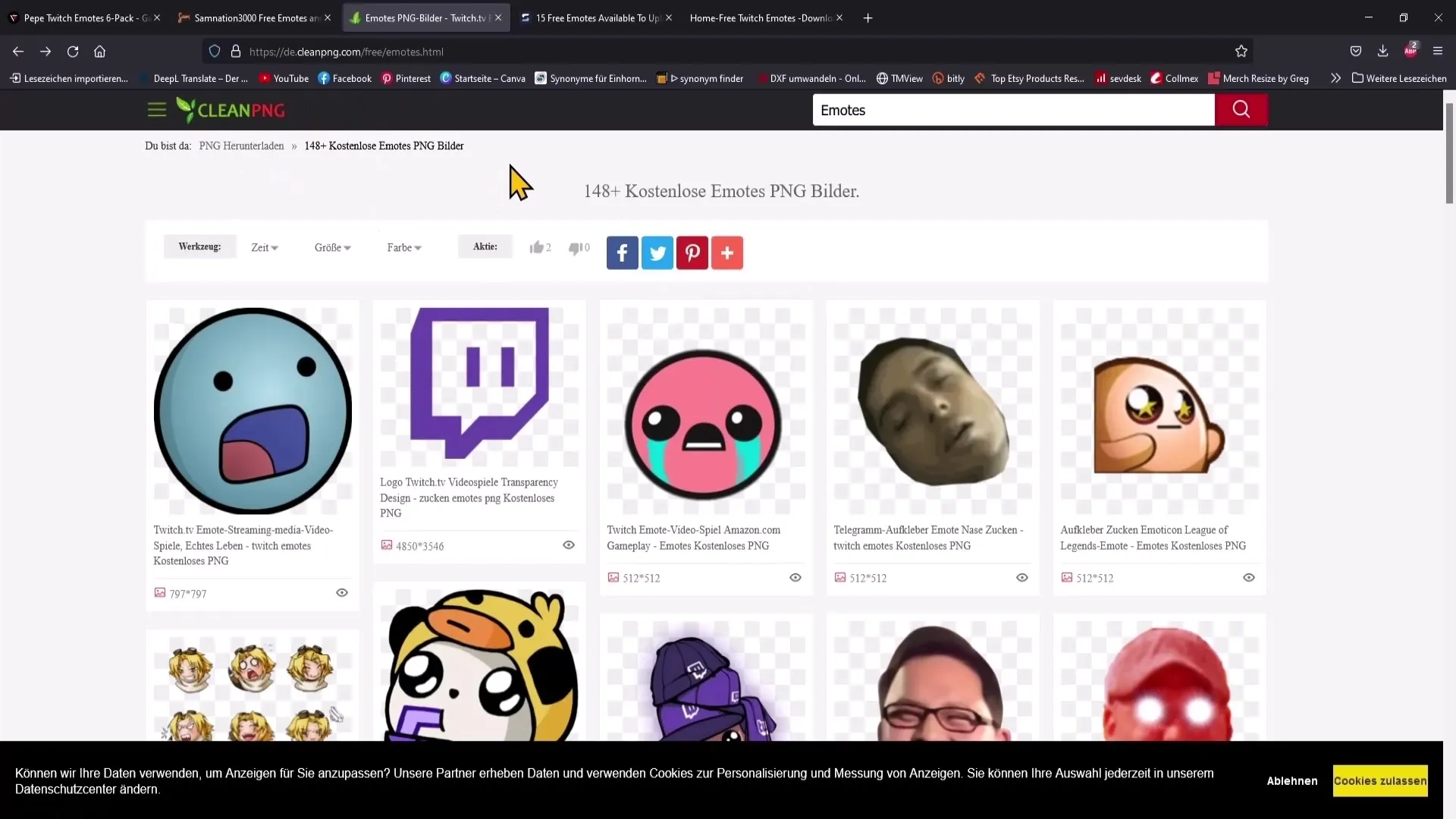 Trouvez des emojis et des logos YouTube gratuits