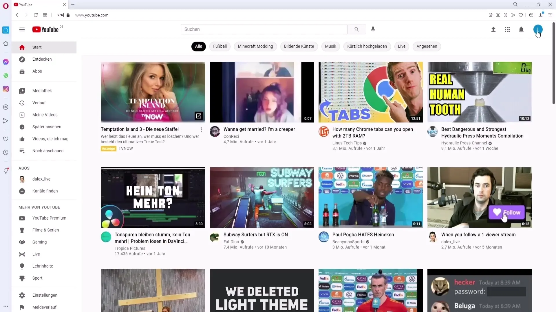 Mengganti gambar profil di YouTube - petunjuk langkah demi langkah