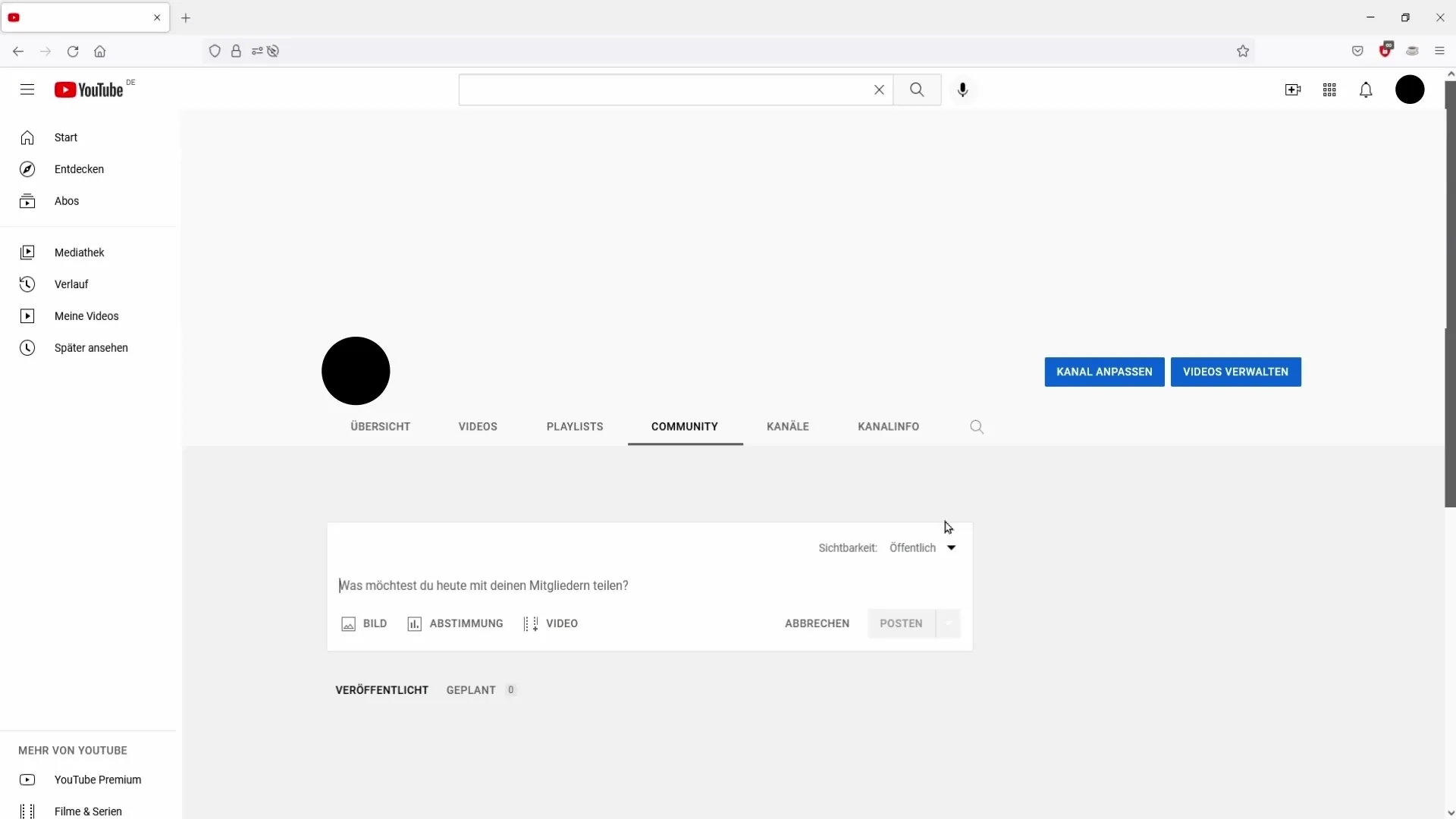 Beginilah cara membuat postingan komunitas di YouTube