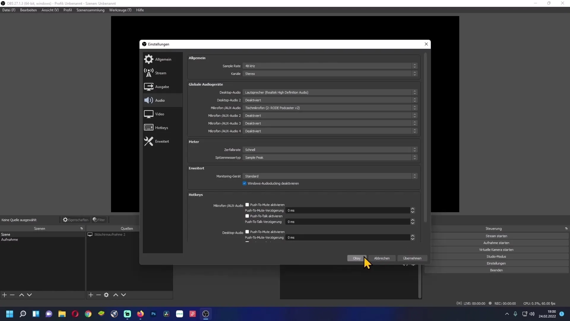 Paramètres audio optimaux pour OBS Studio