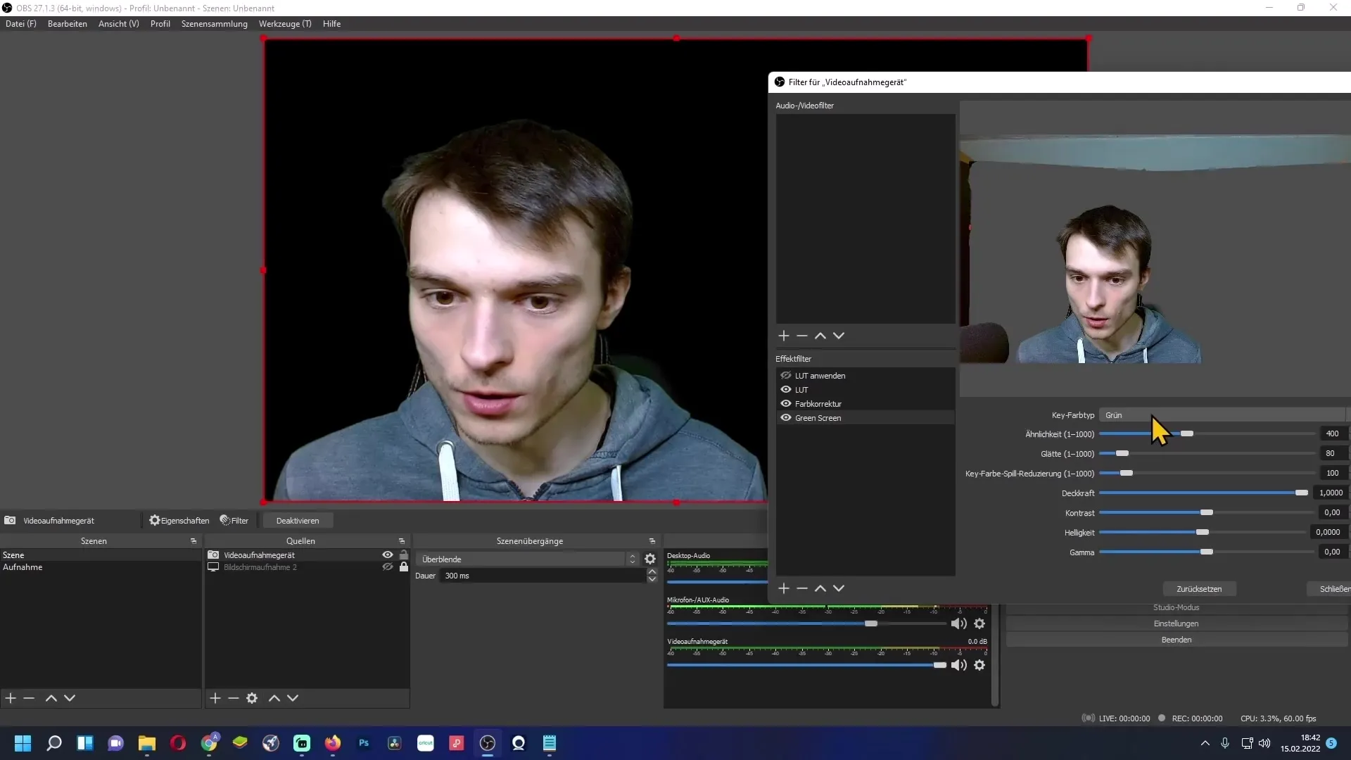 Швидке усунення зеленого екрану в OBS Studio