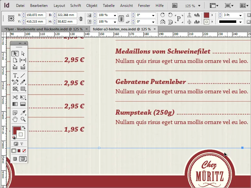 Designa professionell meny i Adobe InDesign - Del 3