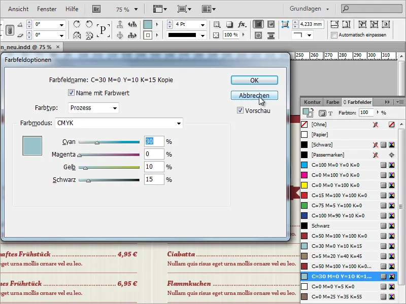 Utforma professionell meny i Adobe InDesign - Del 3