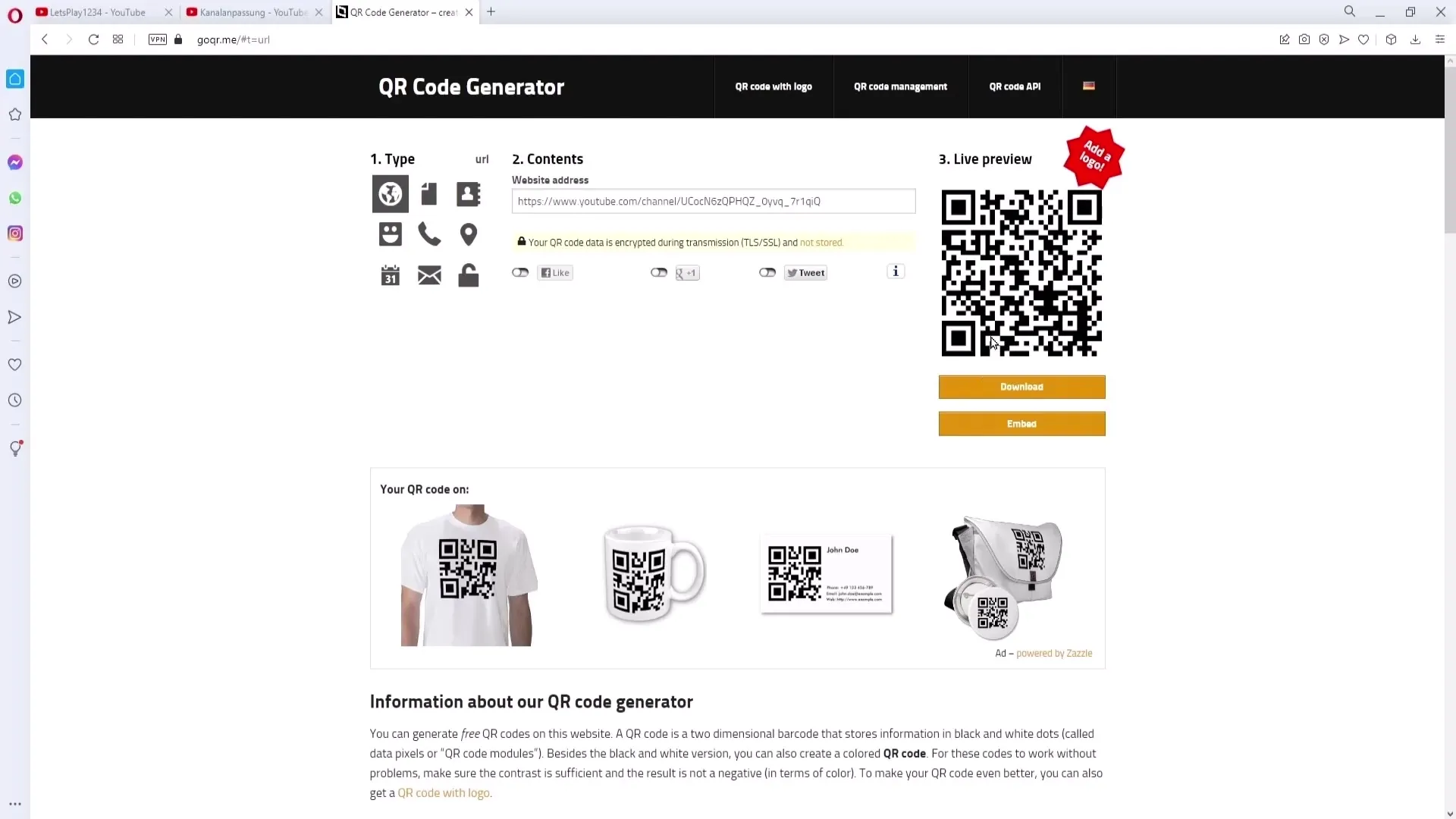 Créez facilement des codes QR pour votre chaîne YouTube