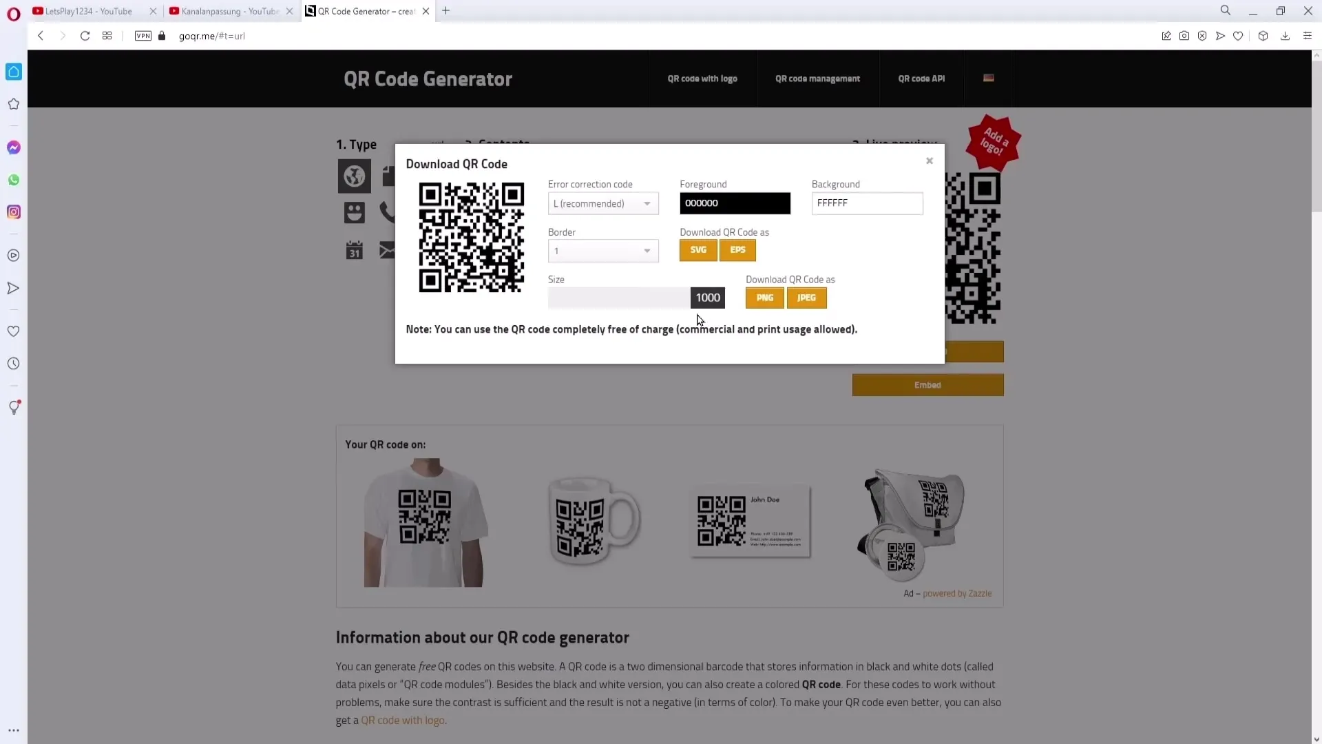 Créer facilement des codes QR pour votre chaîne YouTube