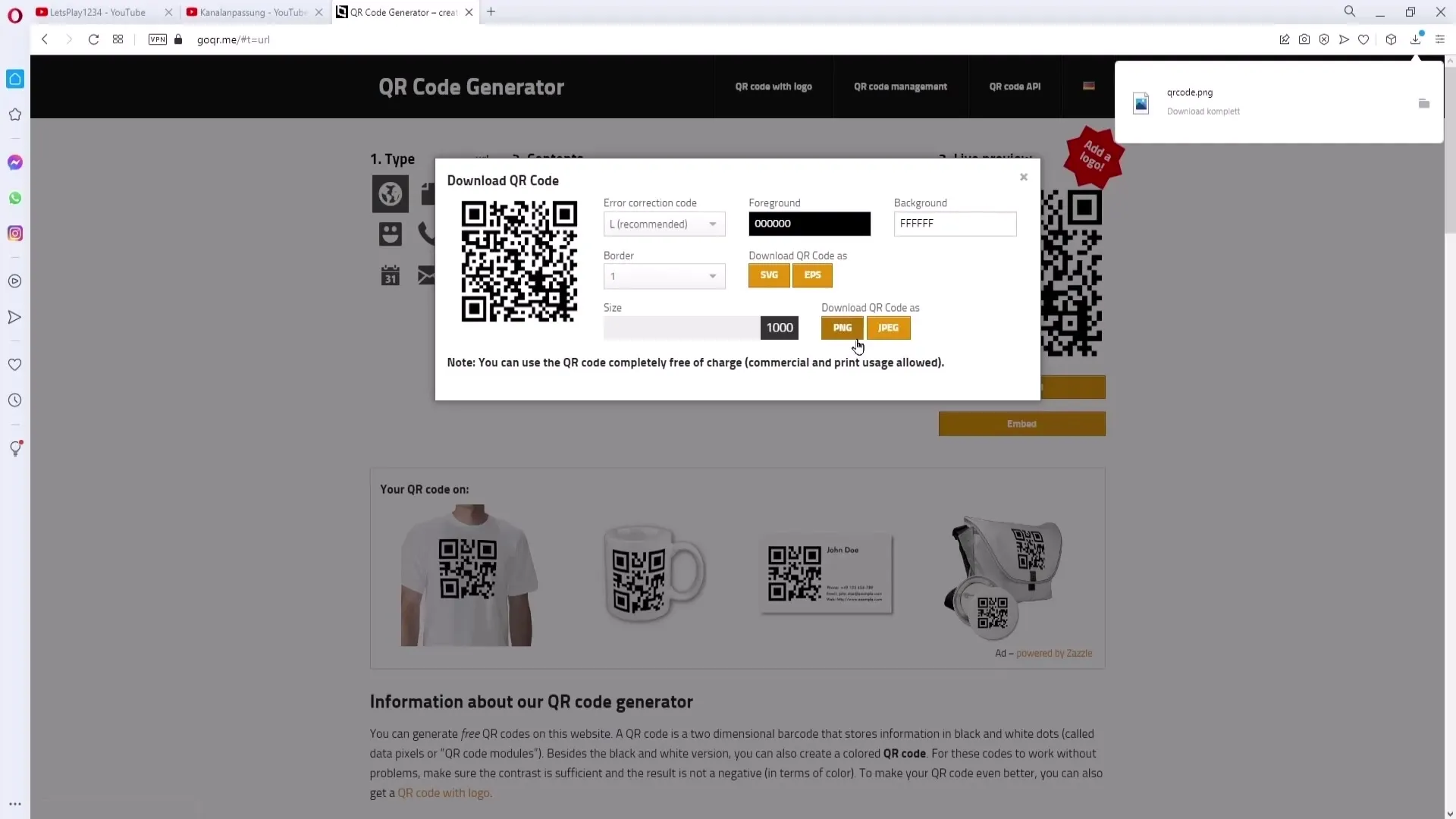 Créer facilement des codes QR pour votre chaîne YouTube