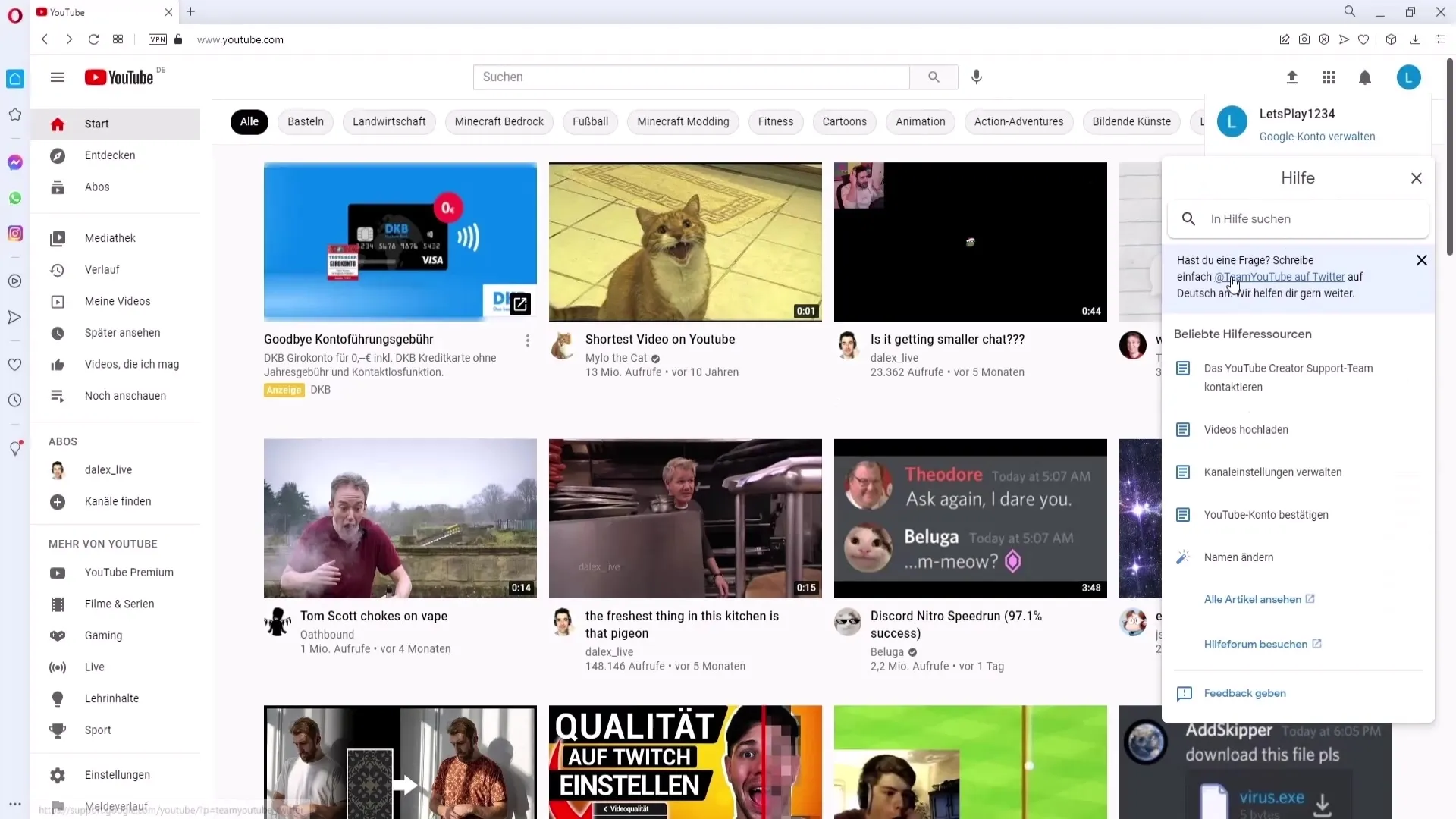 Pemulihan alamat email youtube yang mudah