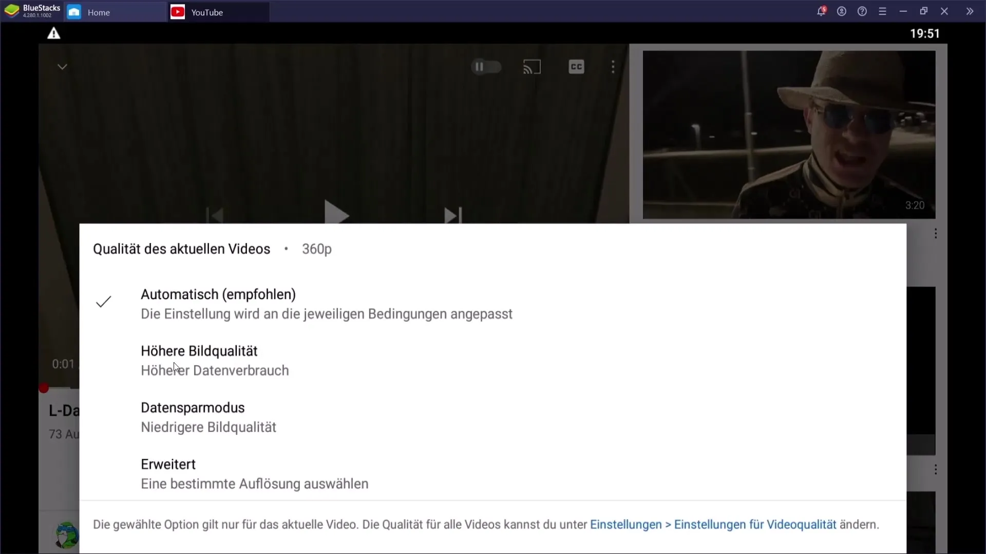 Régler simplement la qualité vidéo sur YouTube