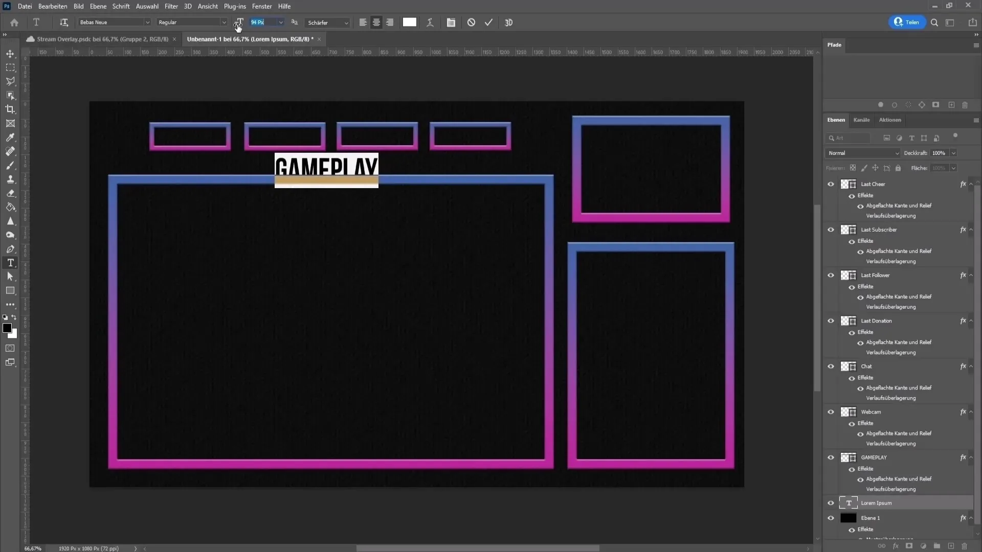 Membuat overlay streaming dengan Photoshop untuk YouTube dan Twitch