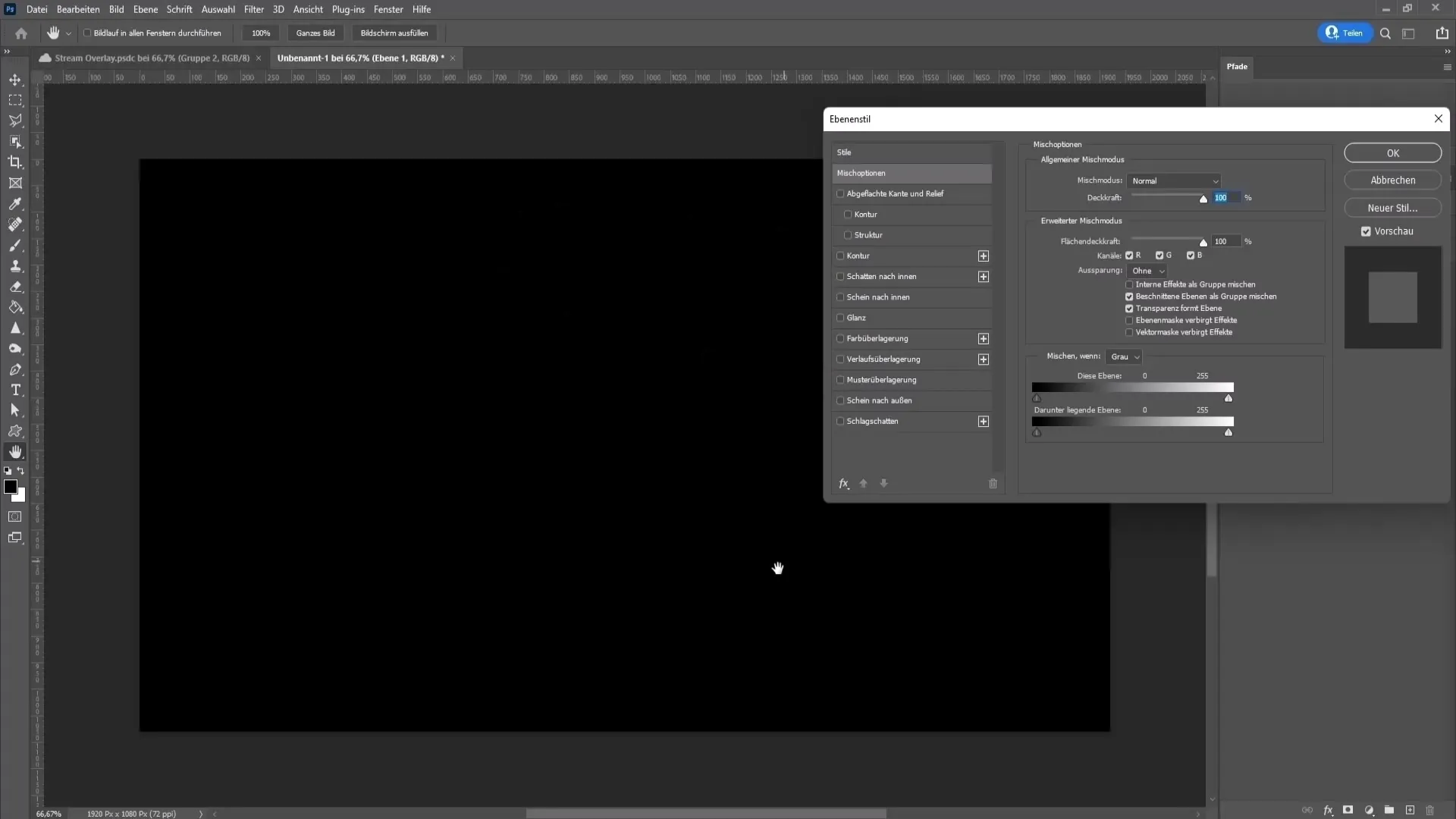 Créer un superposition vidéo avec Photoshop pour YouTube et Twitch