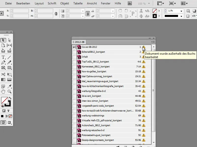 Suggerimenti e trucchi per Adobe InDesign: trovare rapidamente i file di libro persi