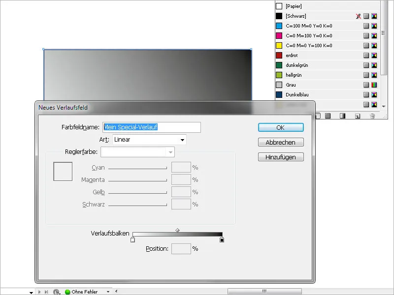 Het gereedschap Kleurverloop in InDesign