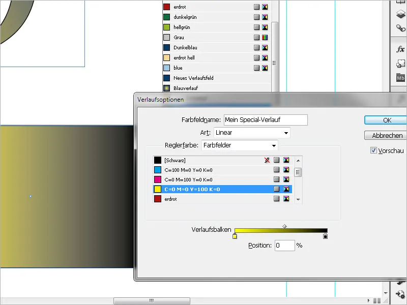 Het gereedschap Kleurverloop in InDesign