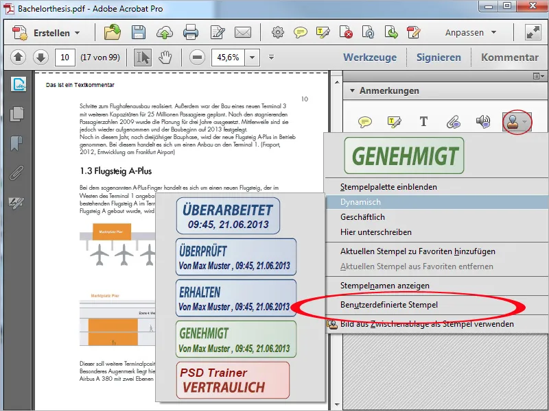 Narzędzia do uwag i komentarzy w programie Acrobat.