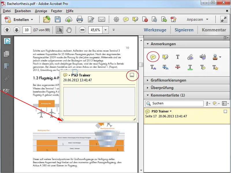 Annotation and commenting tools in Acrobat