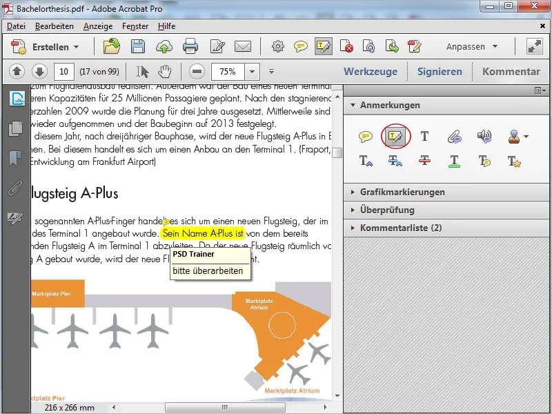 Herramientas de anotación y comentario en Acrobat